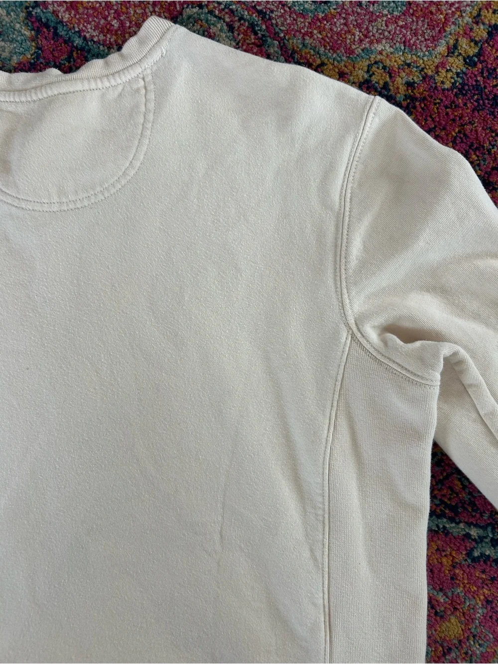 Life Is Good | Women’s Cream Crewneck Floral Butterfly Print Sweatshirt Size M